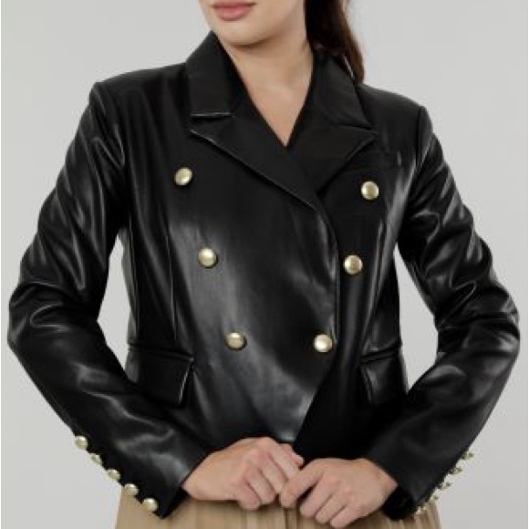 Dolce Cabo Faux Leather Blazer